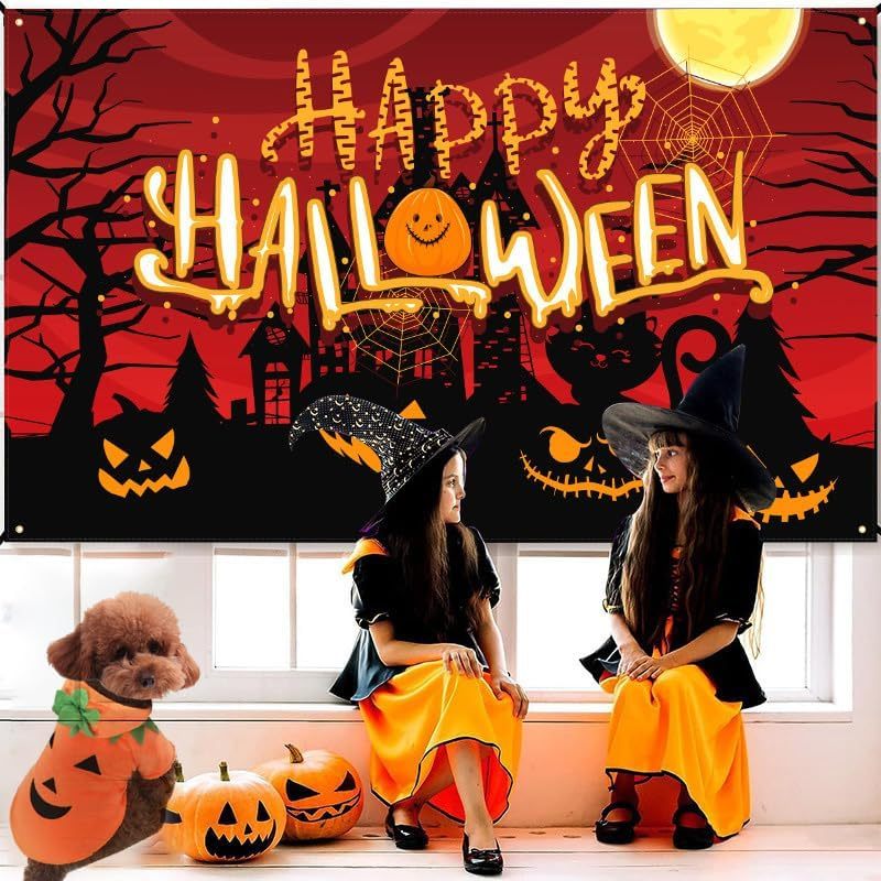 Dog Hoodie Cute Funny Halloween Style Pumpkin Cosplay Costume