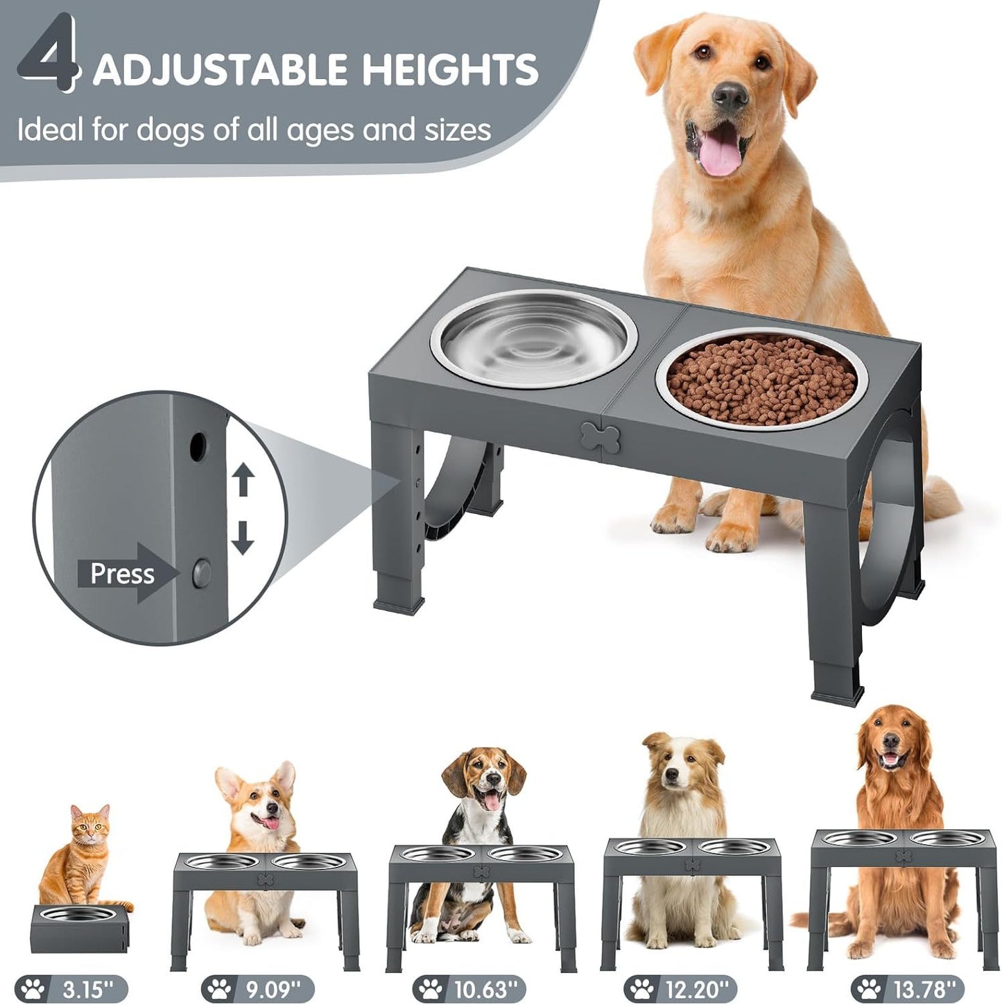 Black Dog Bowl Holder