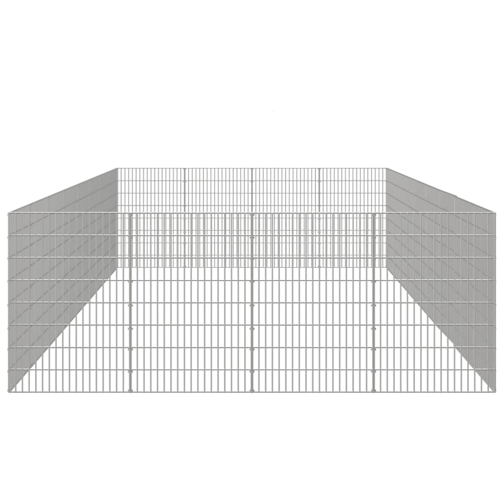 vidaXL Free Range Animal Enclosure 24-Panel 21.3"x31.5" Galvanized Iron