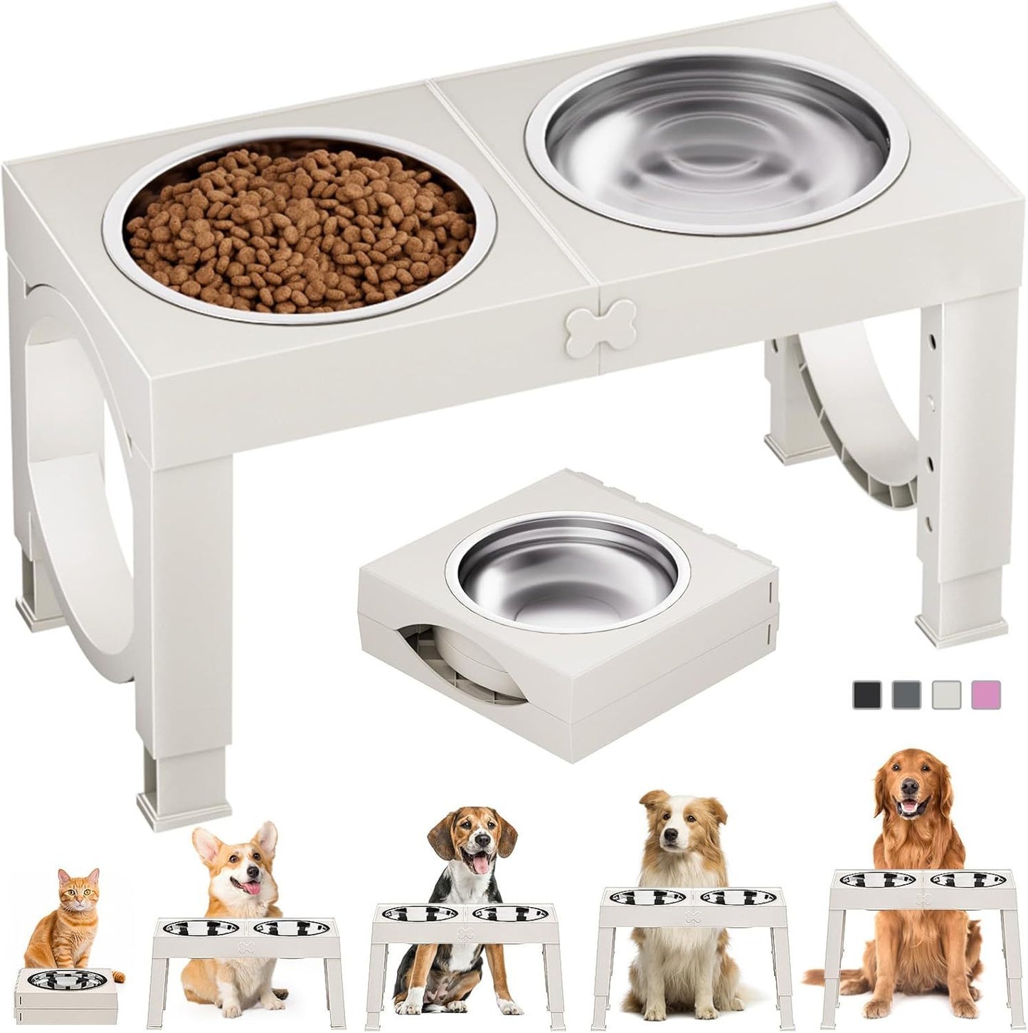 Black Dog Bowl Holder