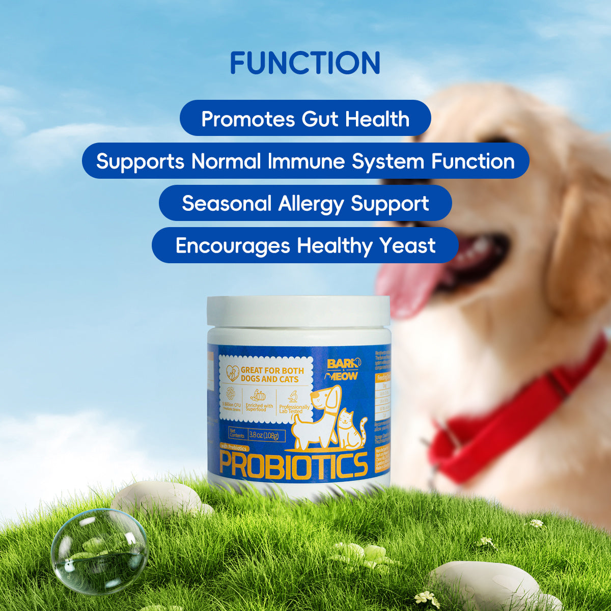 Bark And Meow Probiotics For Dogs & Cats