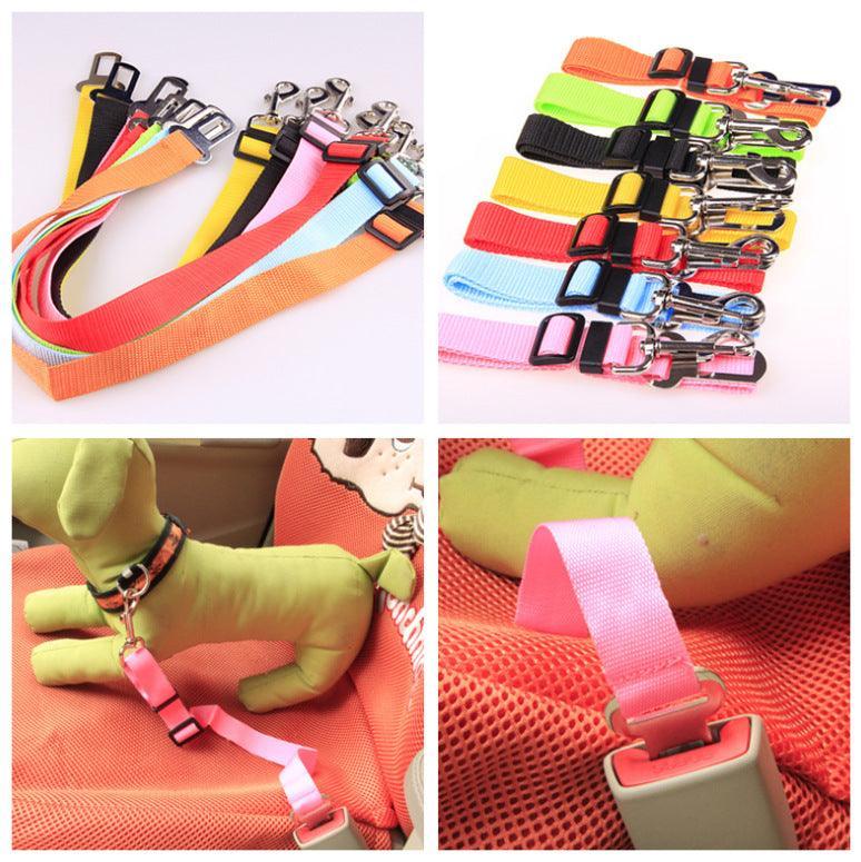 Adjustable Pet Car Safety Seat Belt Restraint Lead - Secure Your Furry Friend On The Go!