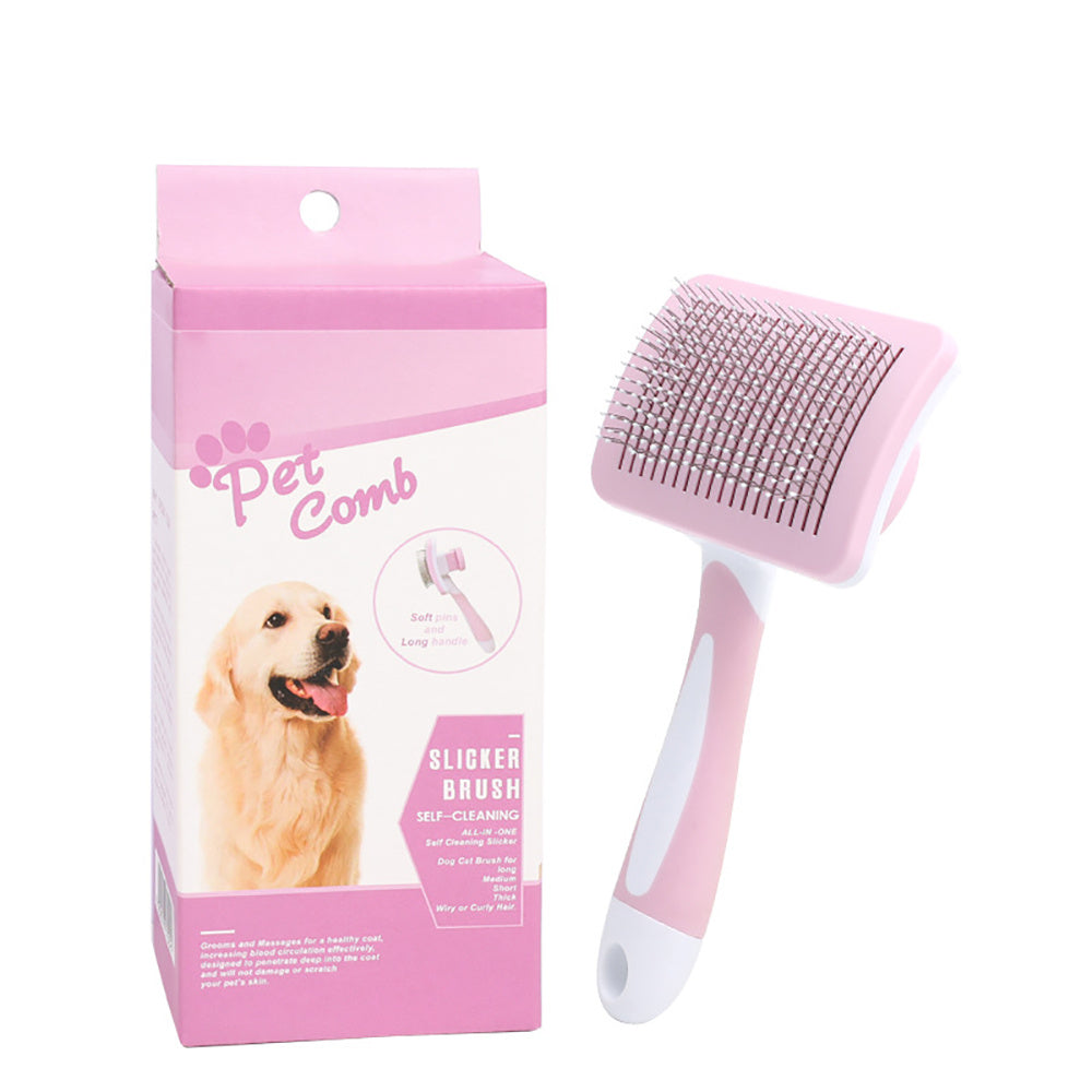 Self Cleaning Slicker Brush For Dogs & Cats