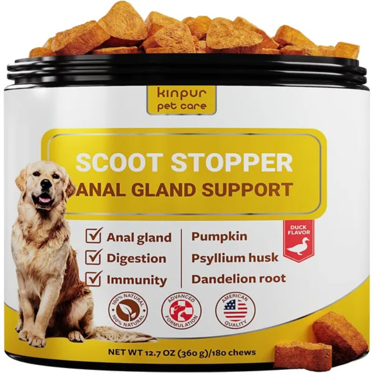 Scoot Stopper Soft Chews Fiber For Dogs 180 Chewables