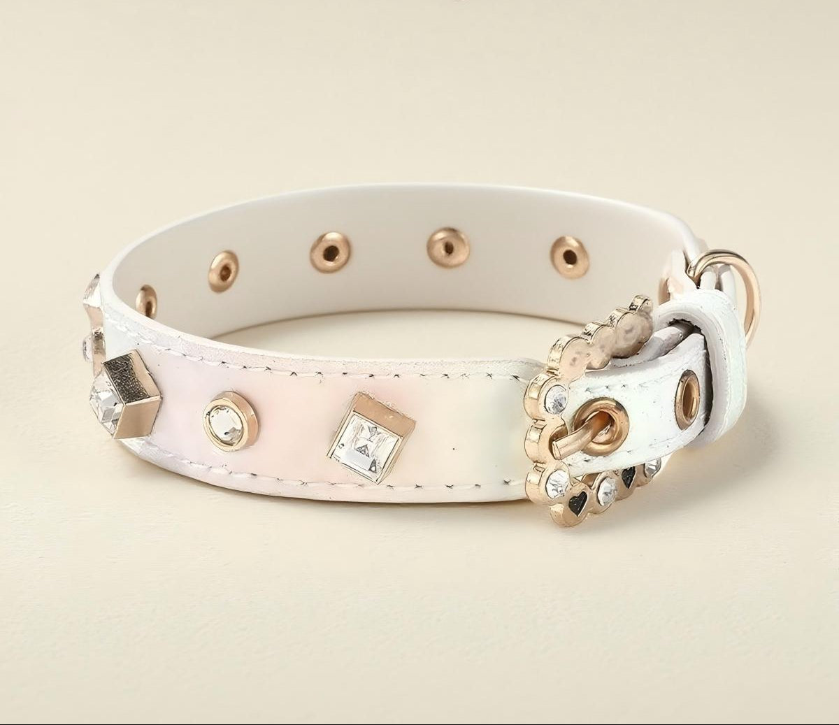 Dog Cat Collar Luxury Gemstone Collar Leash Set