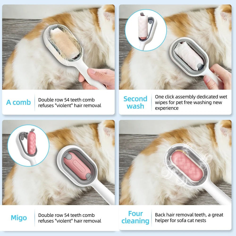 4 In-1 Cat Grooming Brush