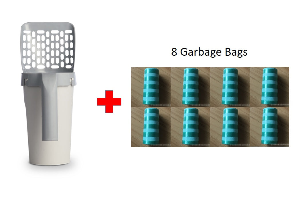 Storage Box Integrated Litter Shovel Set