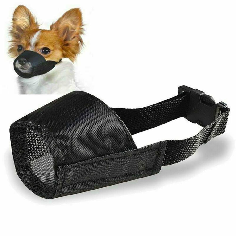 Dog Muzzle - Adjustable Soft Breathable Tribal Nylon Dog Mouth Guard Cover