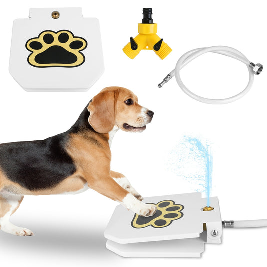 Step-on Activated Sprinkler With Interactive Paw Pedal Valve For Drinking Water