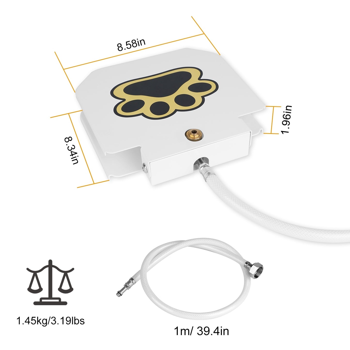 Step-on Activated Sprinkler With Interactive Paw Pedal Valve For Drinking Water