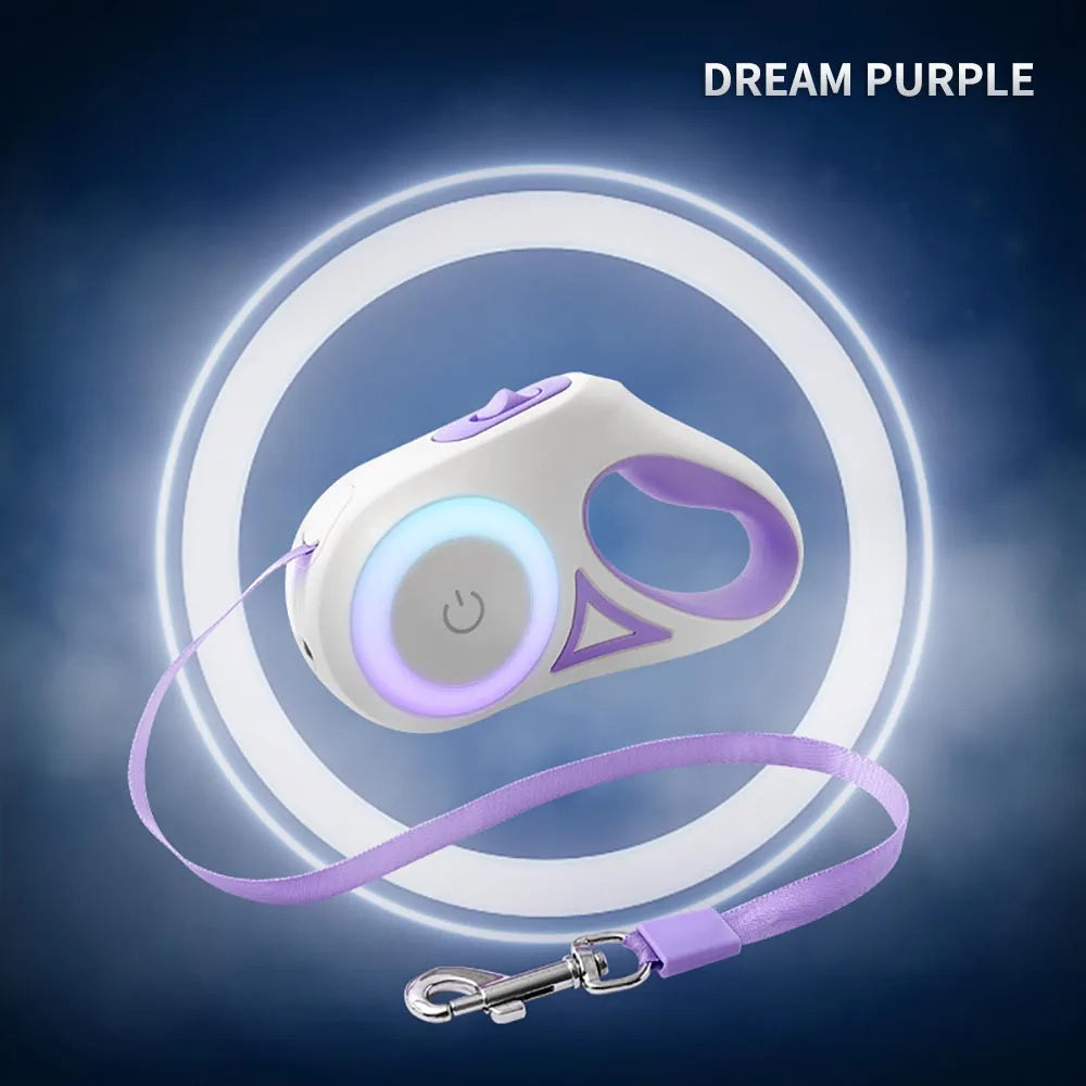 3 And 5M Dog Leash Light Retractable Pet Leads Traction Rope