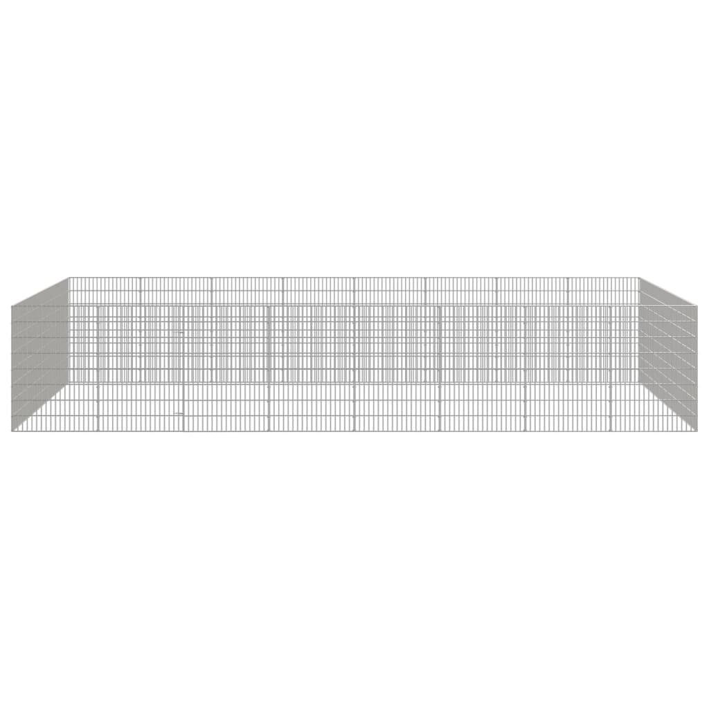vidaXL Free Range Animal Enclosure 24-Panel 21.3"x31.5" Galvanized Iron