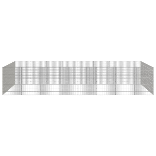 vidaXL Free Range Animal Enclosure 24-Panel 21.3"x31.5" Galvanized Iron