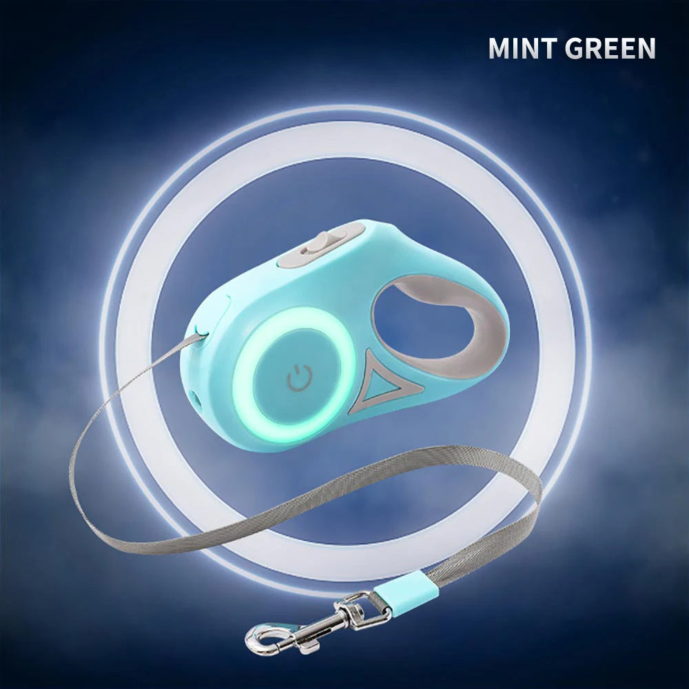 3 And 5M Dog Leash Light Retractable Pet Leads Traction Rope