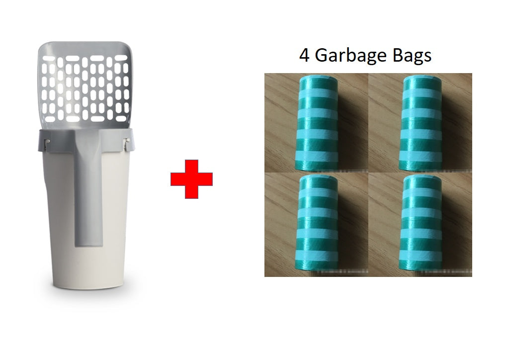 Storage Box Integrated Litter Shovel Set