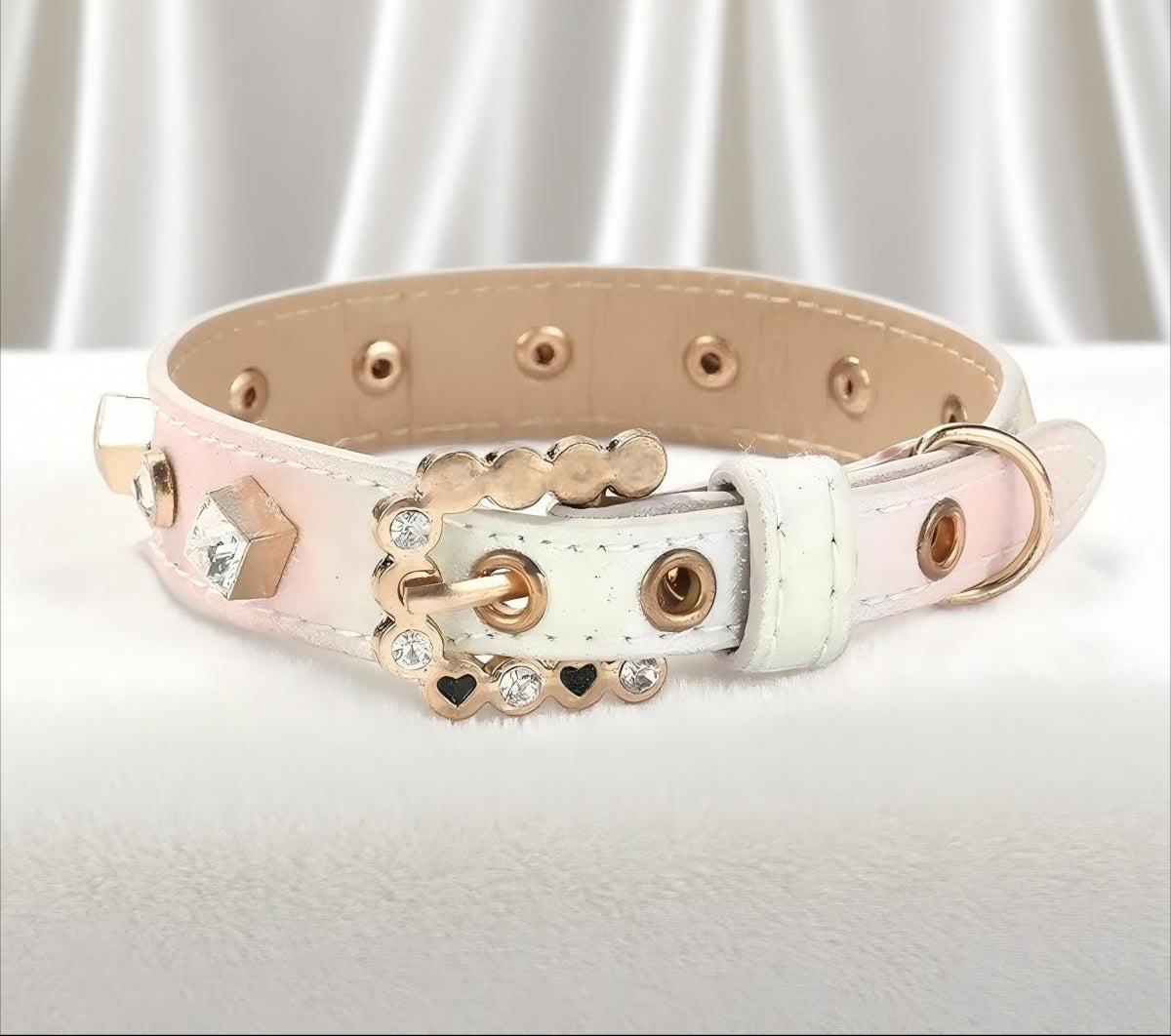 Dog Cat Collar Luxury Gemstone Collar Leash Set