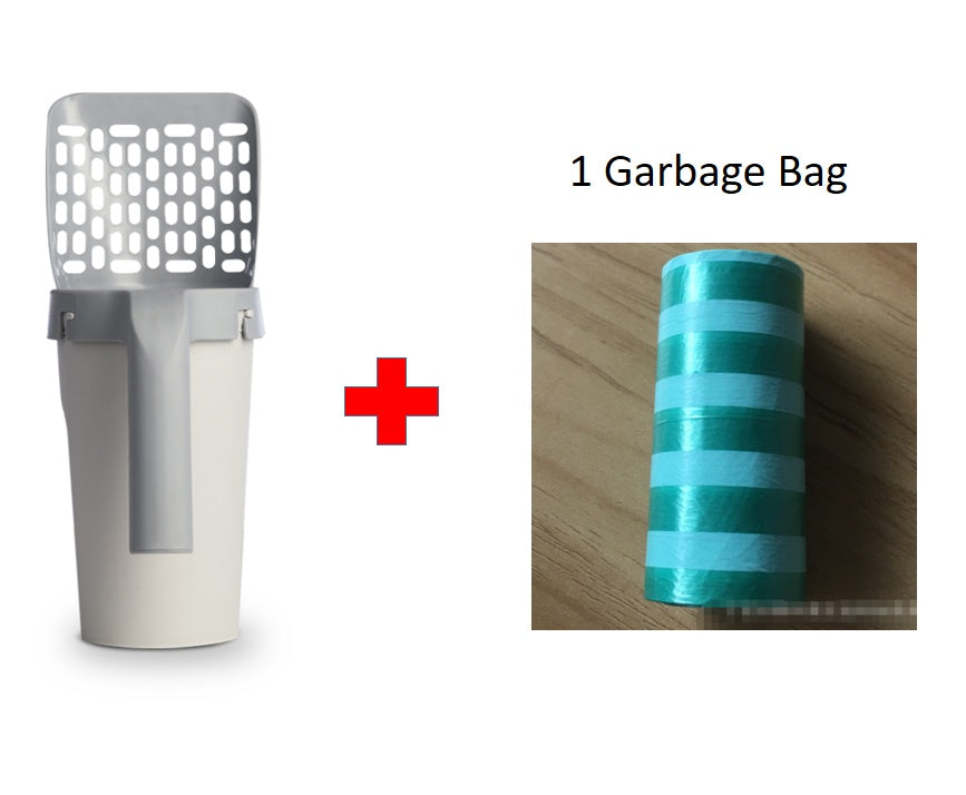 Storage Box Integrated Litter Shovel Set