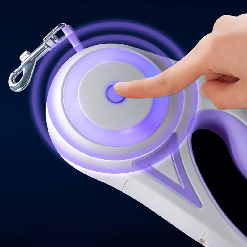 3 And 5M Dog Leash Light Retractable Pet Leads Traction Rope