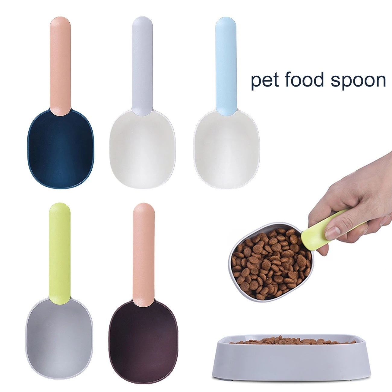 Pet Food Scoop With Ergonomic Bag Clip